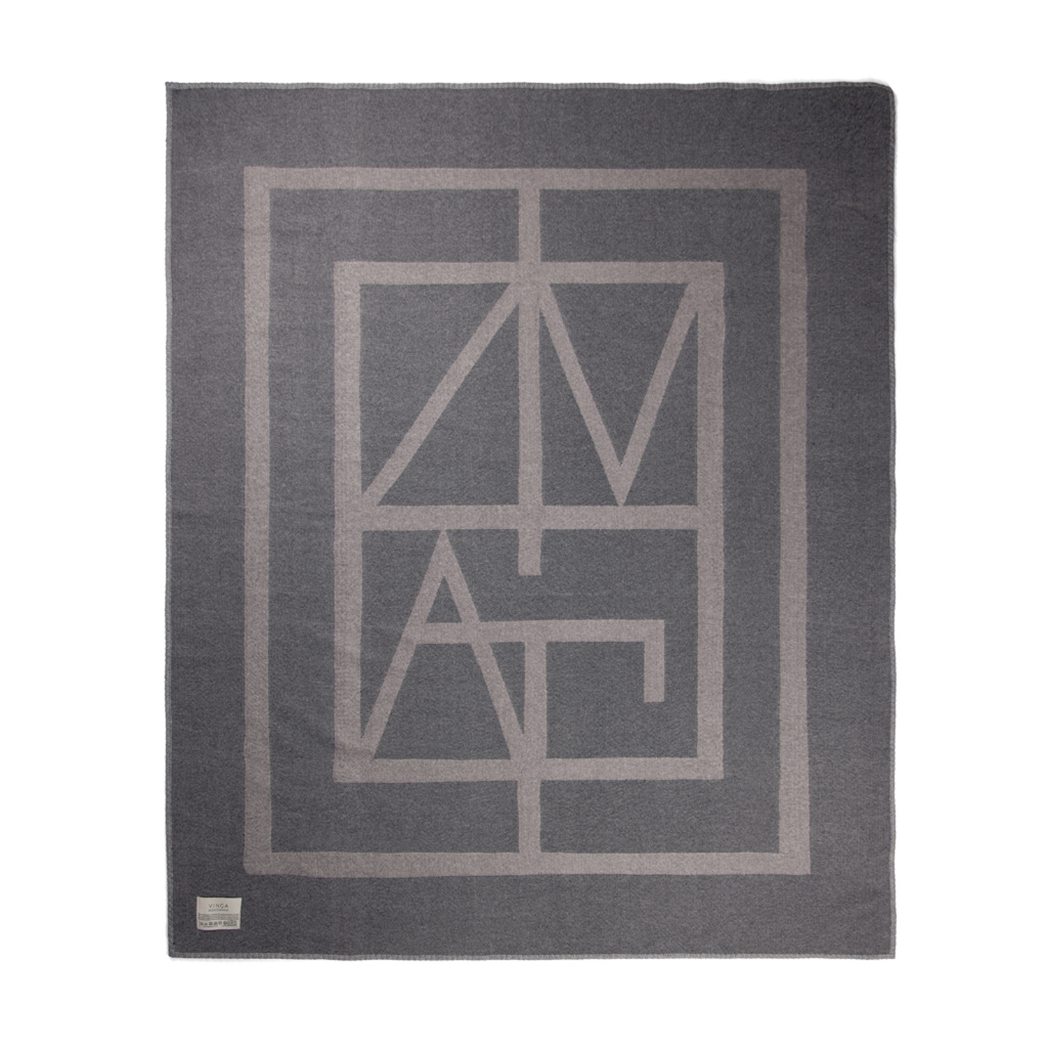 Плед VINGA Monogram из переработанного полиэстера GRS, 170x130 см-1