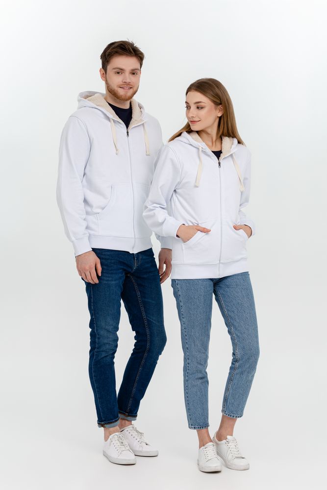 Толстовка на молнии Kulonga Sherpa, белая-4