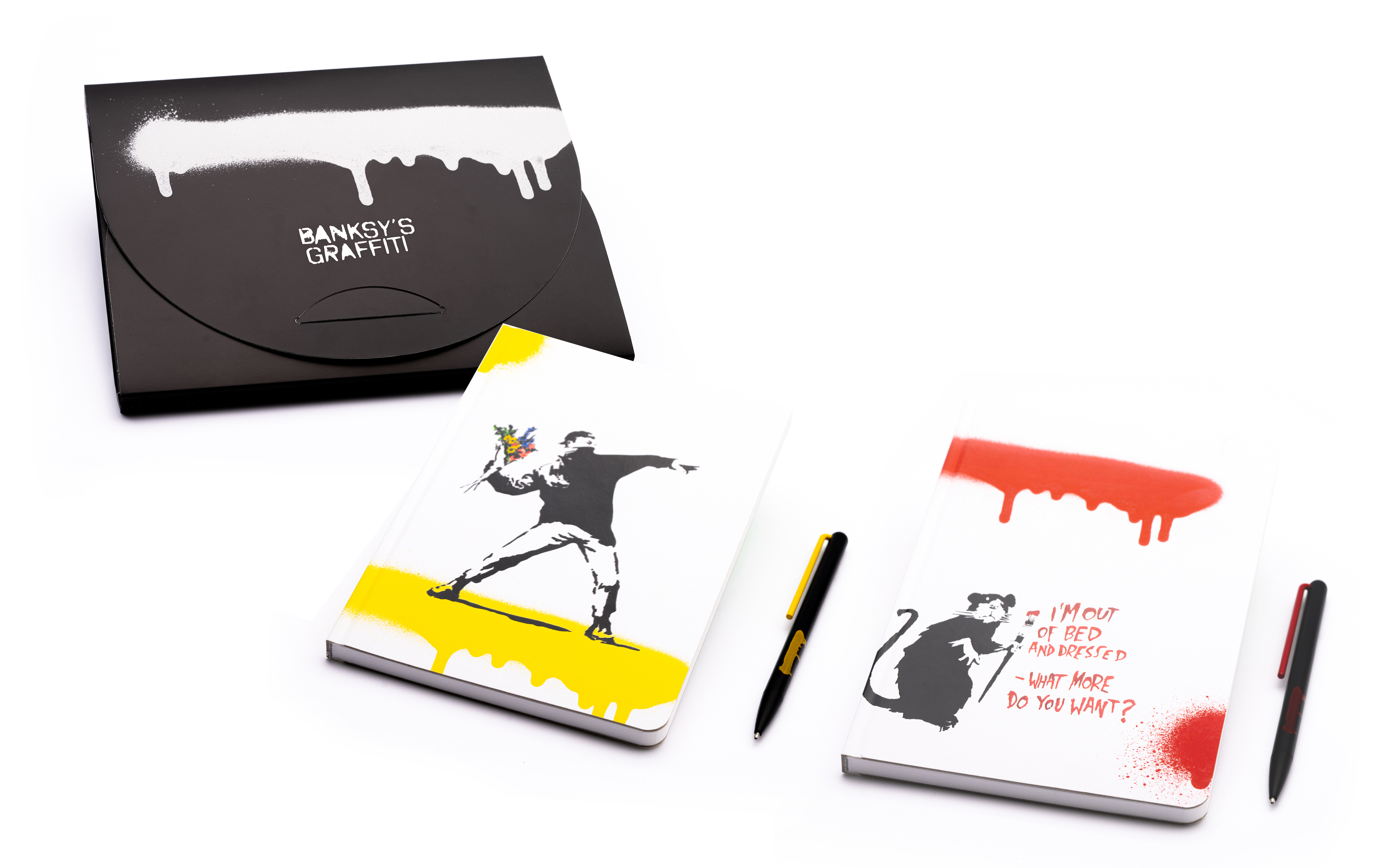 Набор Pininfarina Banksy Крыса: шариковая ручка GrafeeX и тетрадь 14х21см каменная бумага, 64 листа, линованная-8