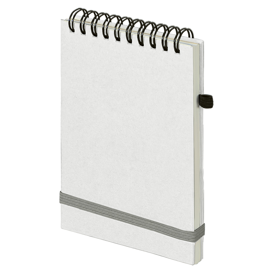 Блокнот на спирали MEMO, размер 95х145 мм,белый, блок в клетку, белый-0