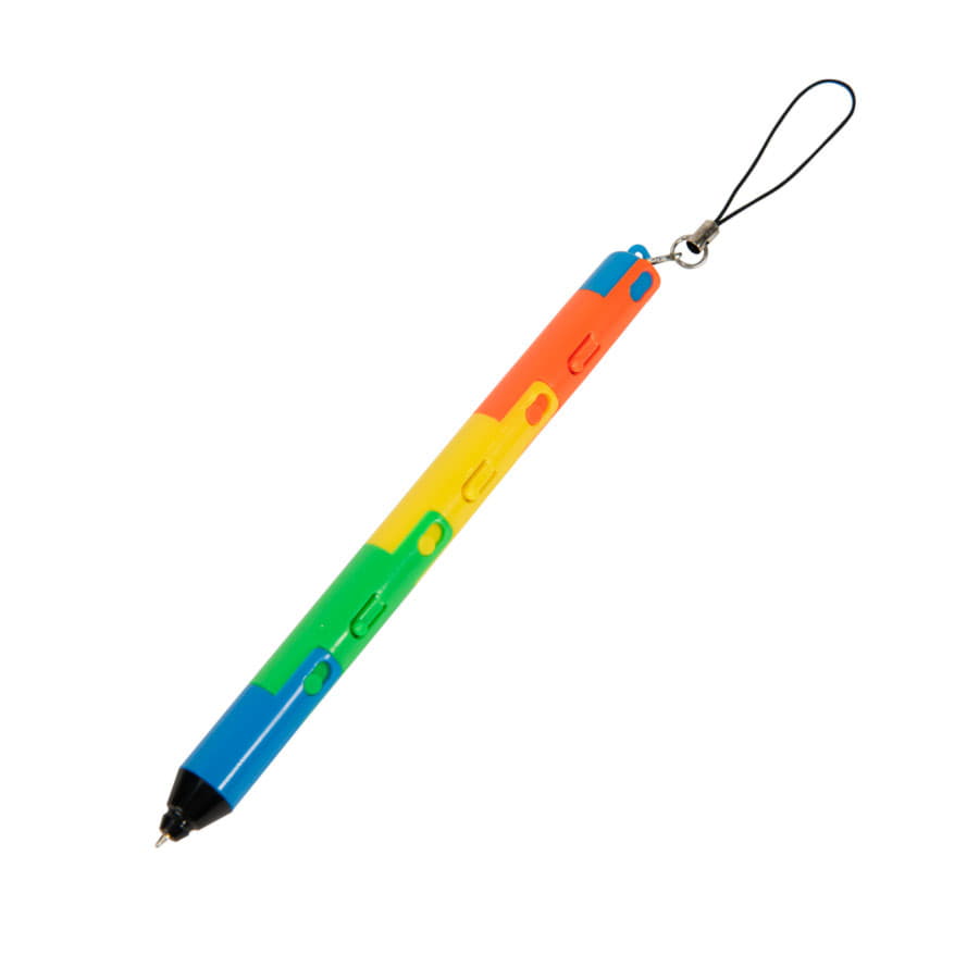 Авторучка-трансформер  "Радуга" с фонариком, разные цвета-2