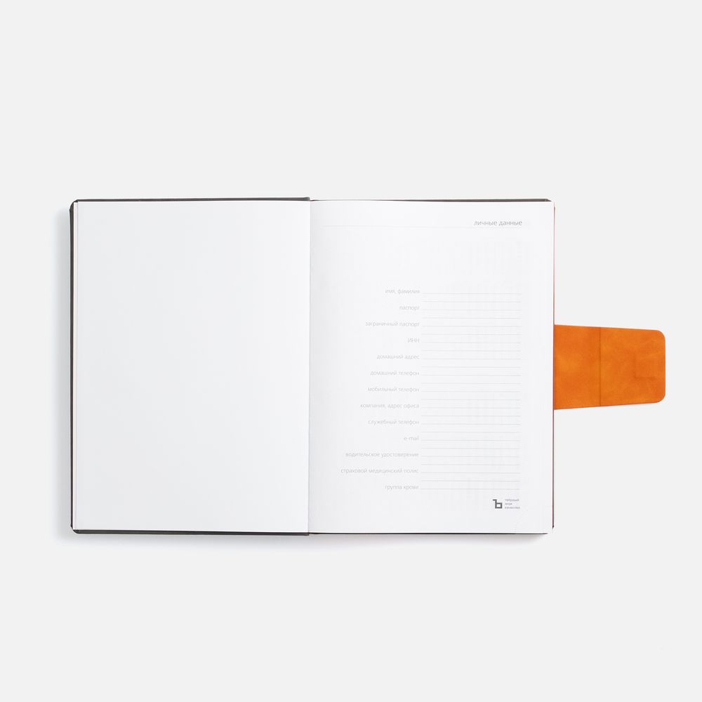 Ежедневник Grande Strap на заказ, датированный, серый-3