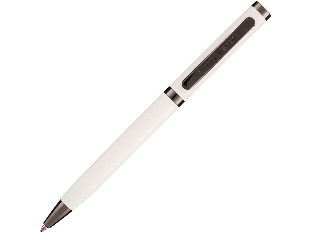 Ручка Firenze шариковая автоматическая софт-тач, белая-0