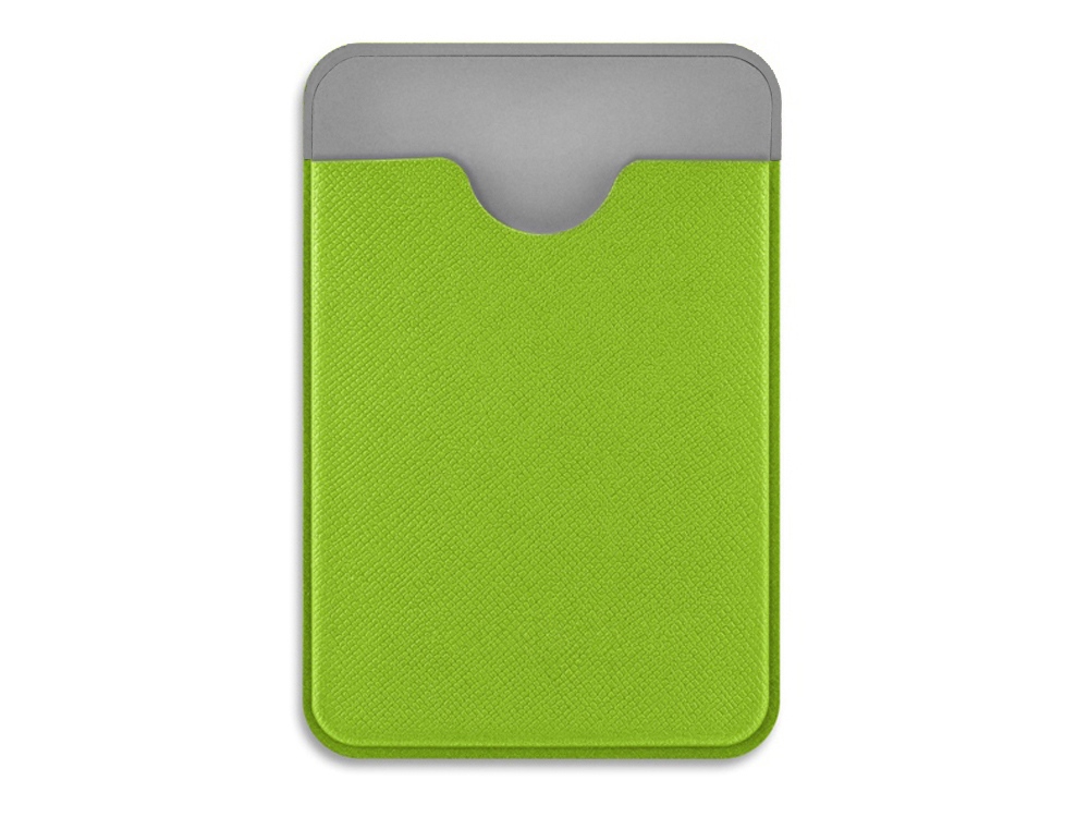 Чехол-картхолдер Favor на клеевой основе на телефон для пластиковых карт и и карт доступа, зеленый-1