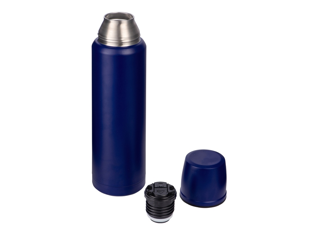 Термос с чашей и двойными медными стенками Stern, 1 л, темно-синий-3