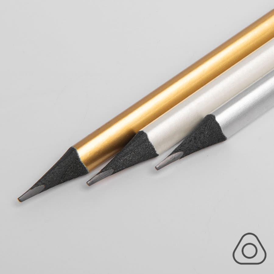 Карандаш чернографитный трехгранный IMAGE, HB, белый, черный-1