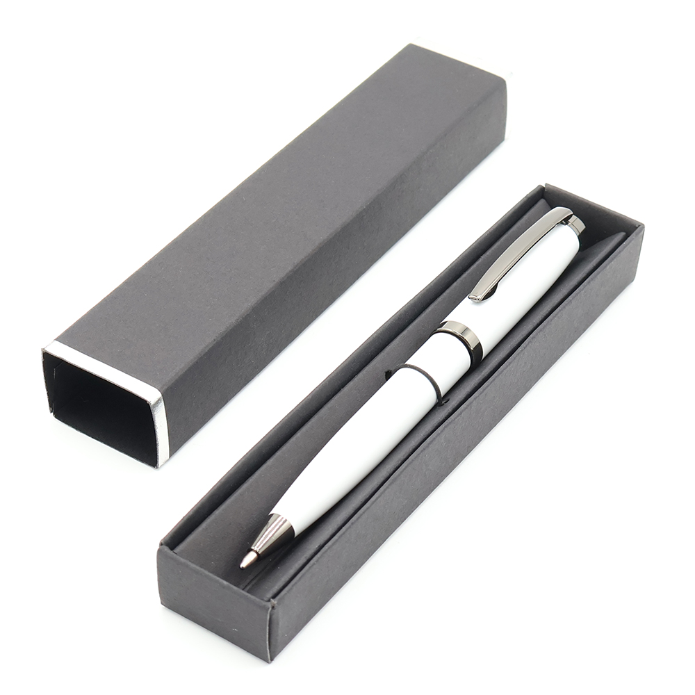 Ручка Betty в коробке Cradle чёрной с серебристым, Белый-0