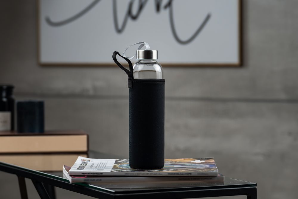 Бутылка для воды Sleeve Ace, черная-4