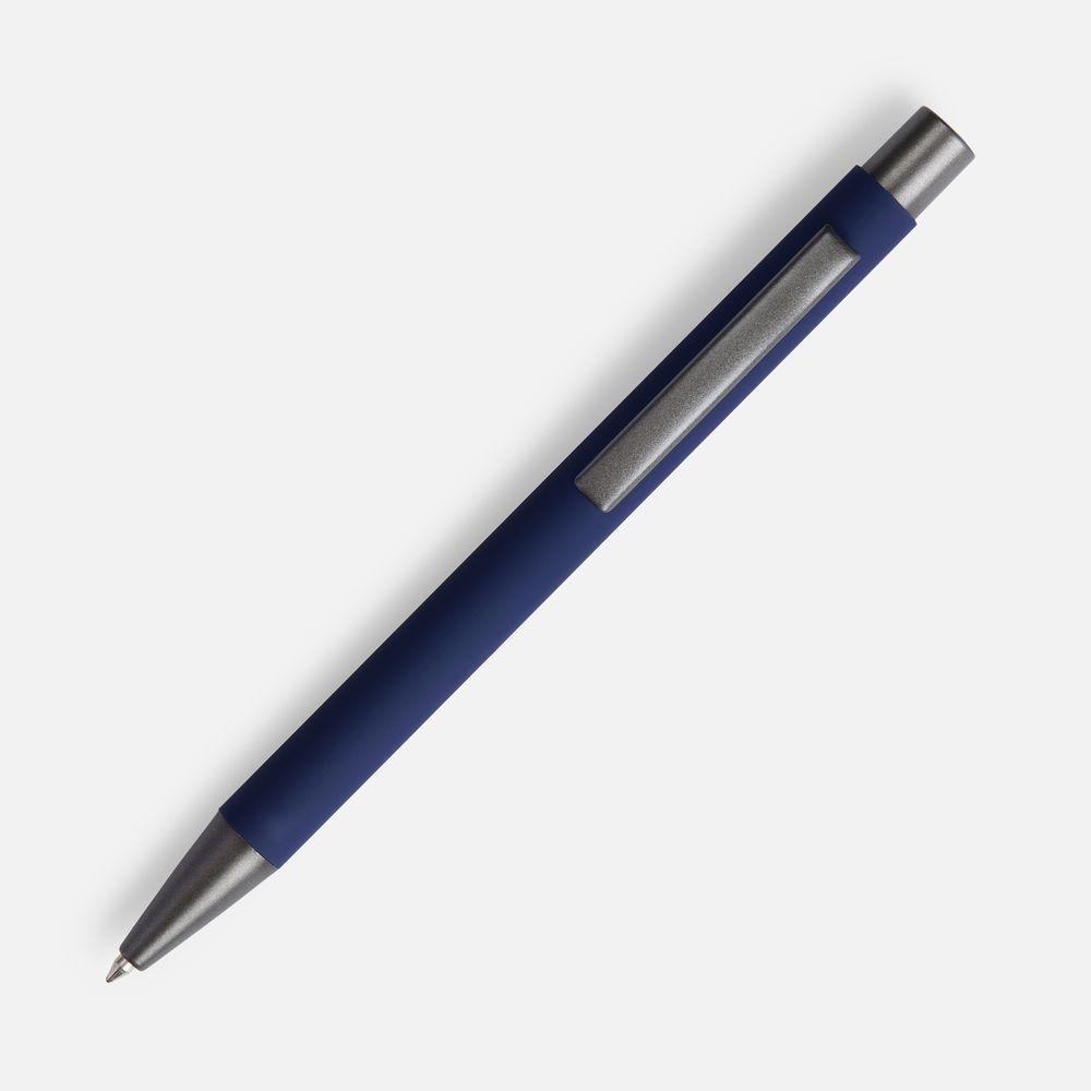 Ручка шариковая Atento Soft Touch, темно-синяя-1