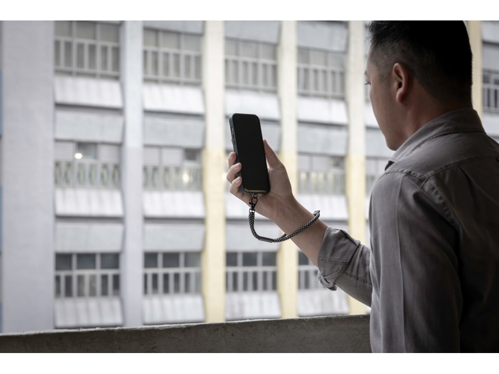 Ремешок-держатель для телефона на запястье Lany Wristband Eco, серый-9