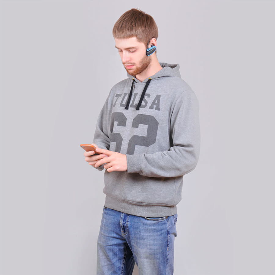 Наушники bluetooth беспроводные "Sprinter", серый, голубой-4