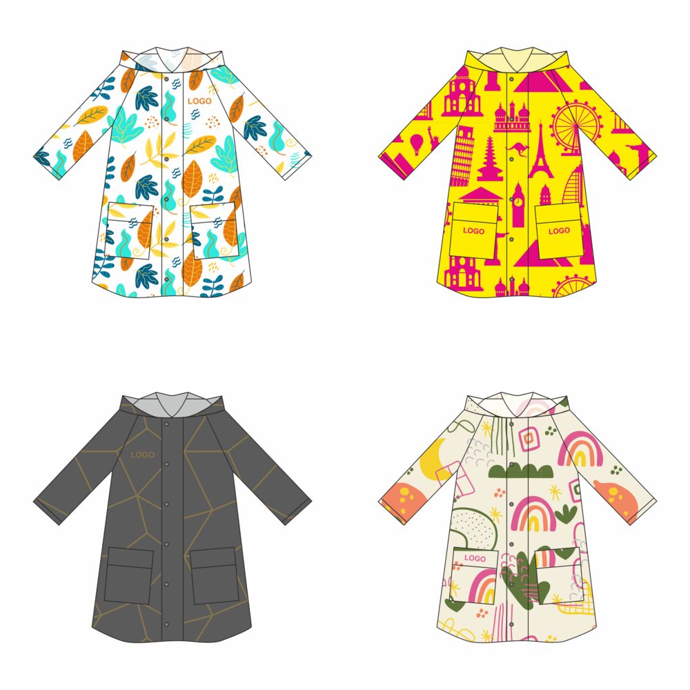 Дождевик классический RainCoat Premium на заказ, разноцветный, M/L-0