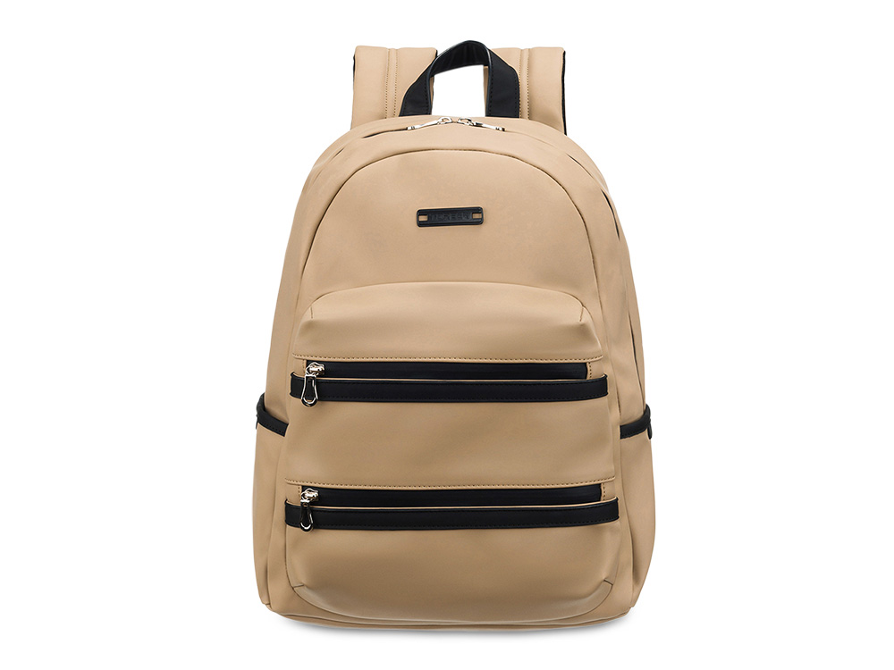Рюкзак TORBER НОВА с отделением для ноутбука 14.1, бежевый, полиэстер, 31,5 х 12,5 х 39,5 см-0