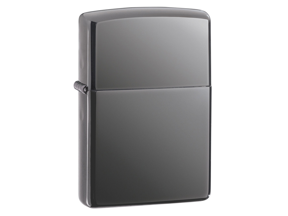 Зажигалка ZIPPO Classic с покрытием Black Ice, латунь/сталь, чёрная, глянцевая, 38x13x57 мм-0