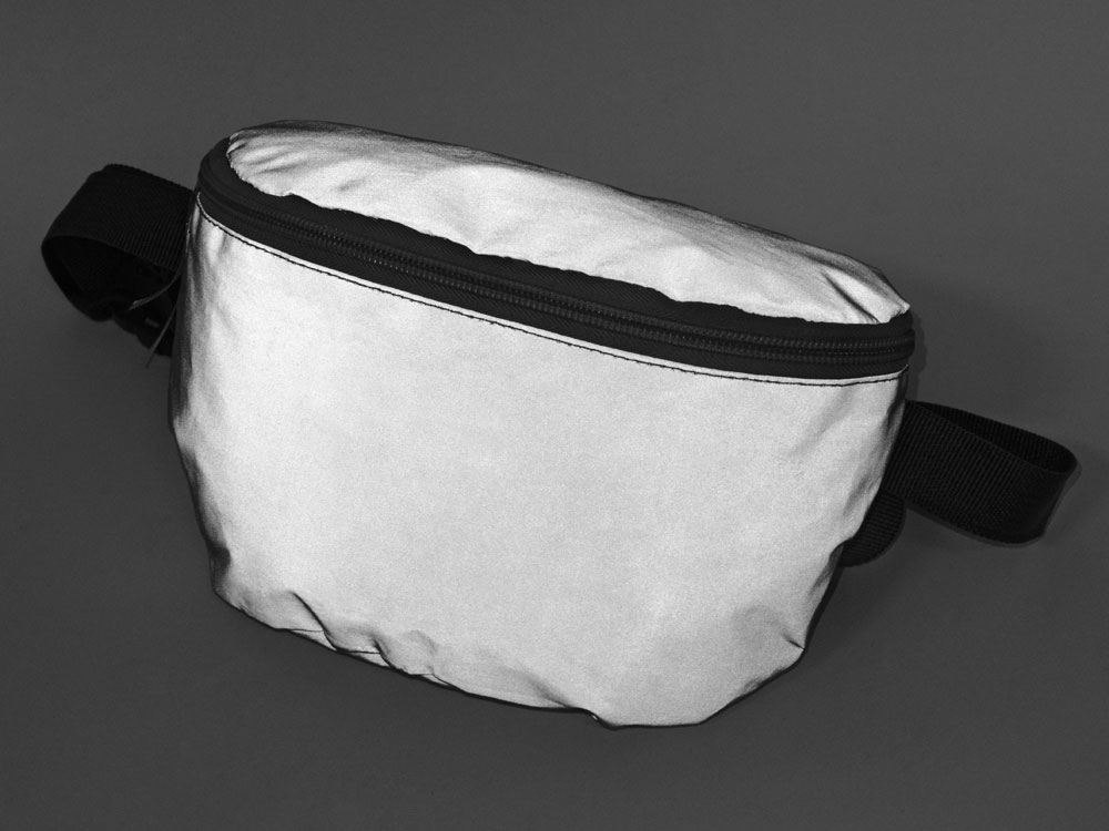 Светоотражающая сумка на пояс Reflector, серебристый-3