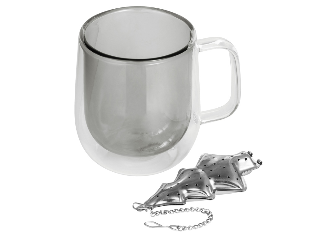 Набор Bergamot: кружка и ситечко для чая, черный-0