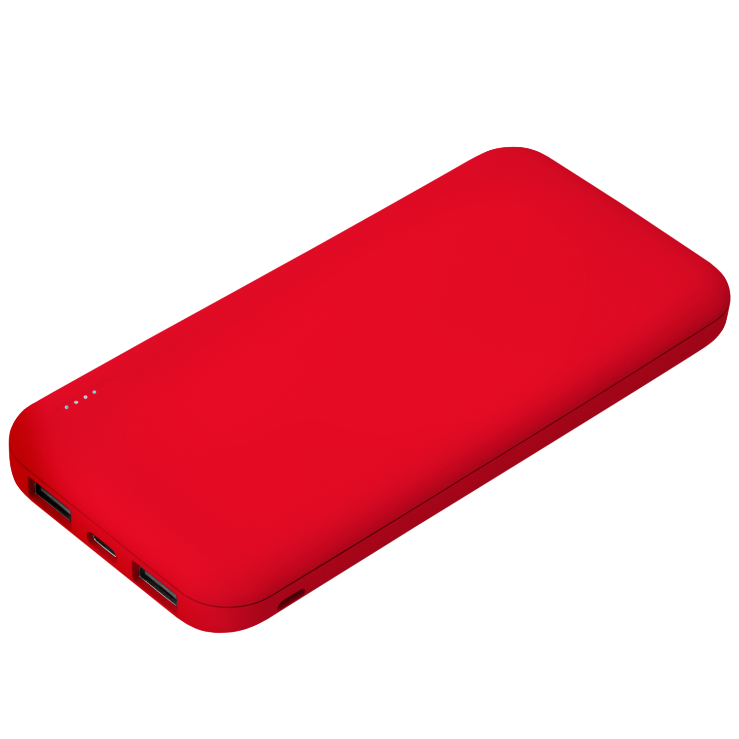 Внешний аккумулятор с подсветкой Luce 10000 mAh, красный-0