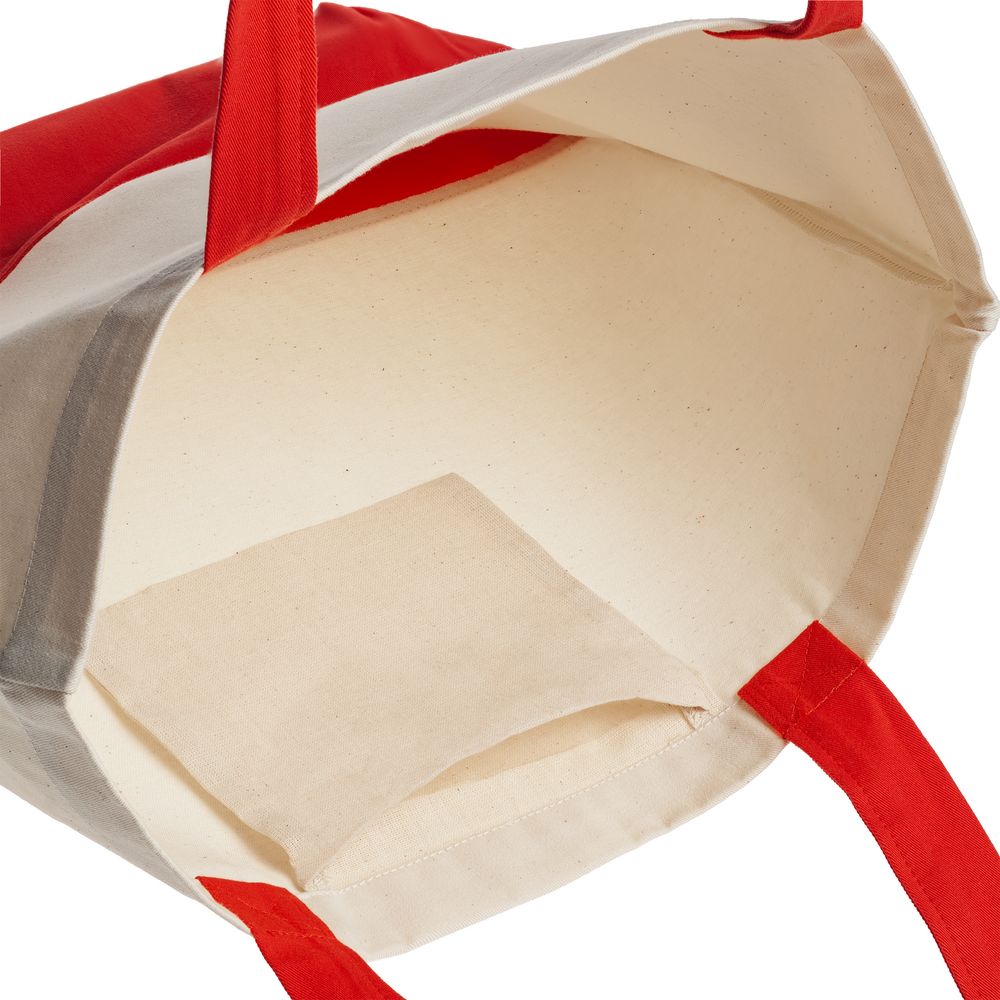 Холщовая сумка Shopaholic, красная-2