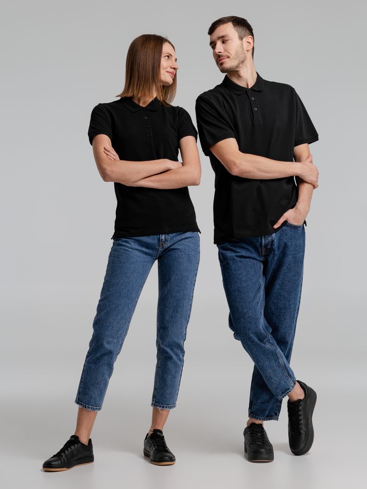 Рубашка поло женская Neptune, черная-4