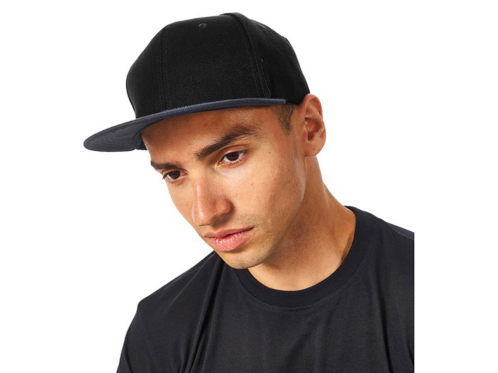 Бейсболка с прямым козырьком Los Angeles 2.0, черный/серый меланж-1