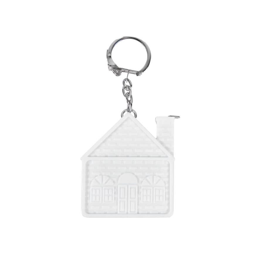 Брелок-рулетка  "Домик" (1 м), белый-2