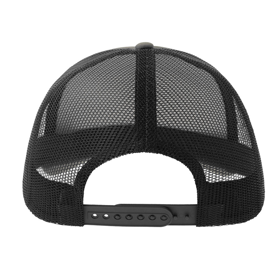 Бейсболка RAPPER-S, 5 клиньев, пластиковая застёжка, темно-серый, черный-7