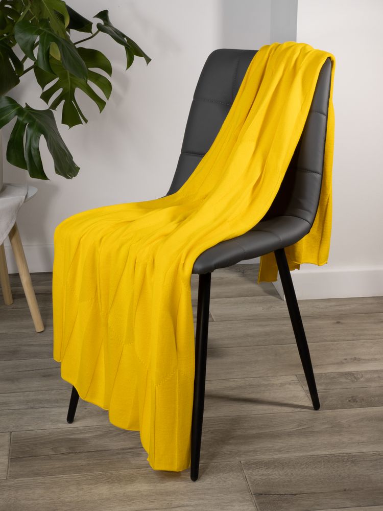 Плед Rombus, желтый-3