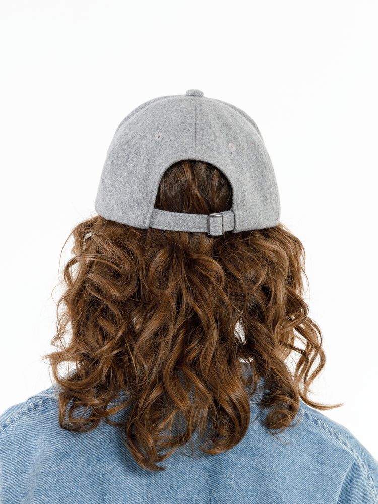 Бейсболка Woolridge, серый меланж-5