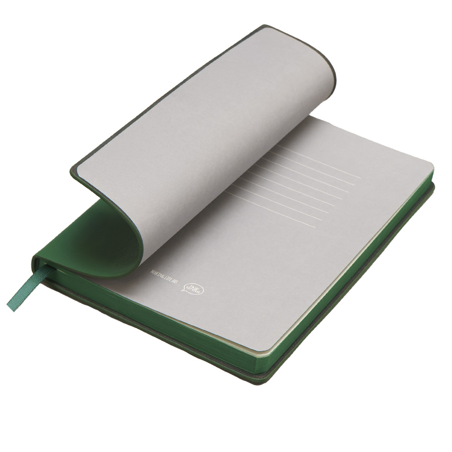 Бизнес-блокнот LADY, формат А5, зеленый, блок в клетку, зеленый-6