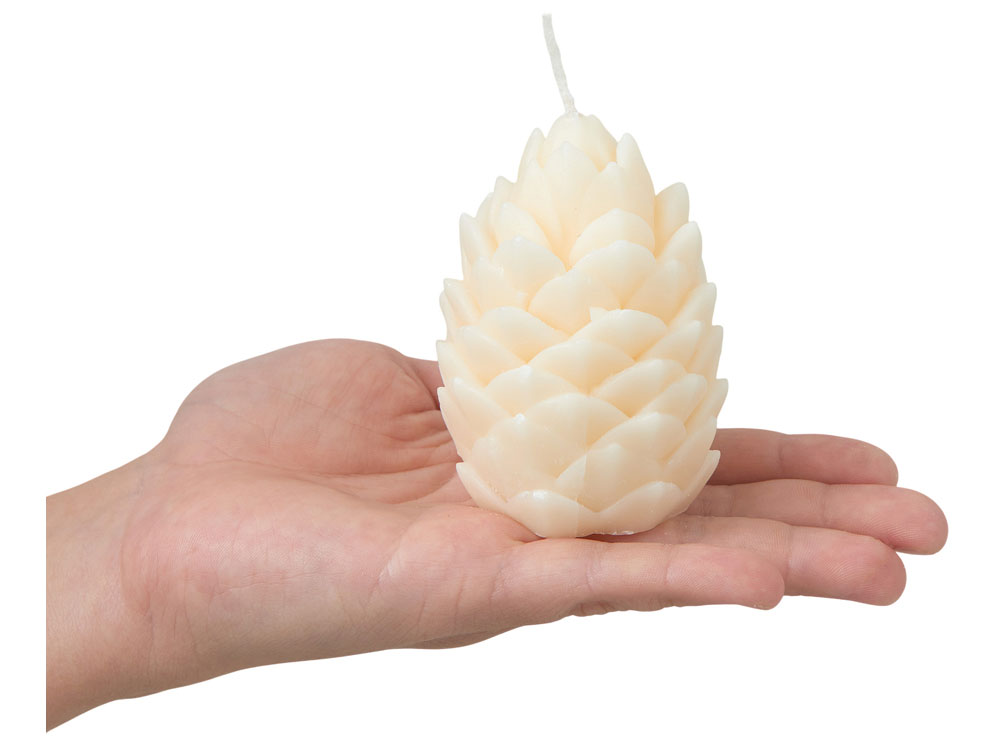 Свеча Шишка, молочный-4