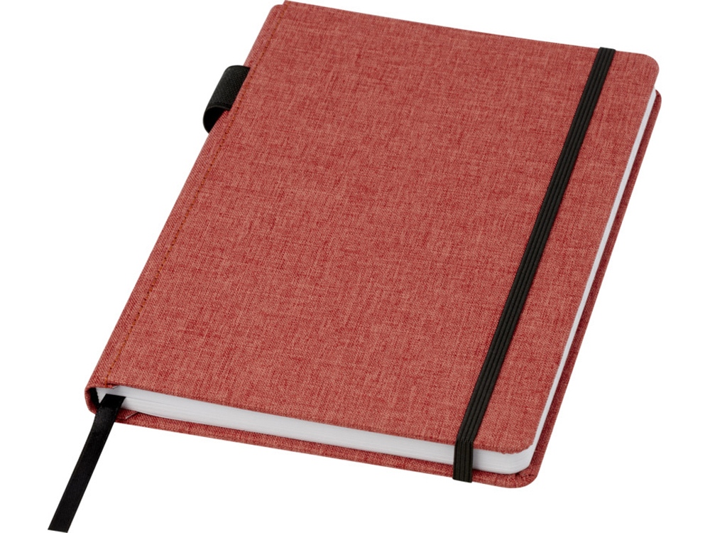Блокнот Orin, формат А5, из переработанного ПЭТ, красный кирпичный-0