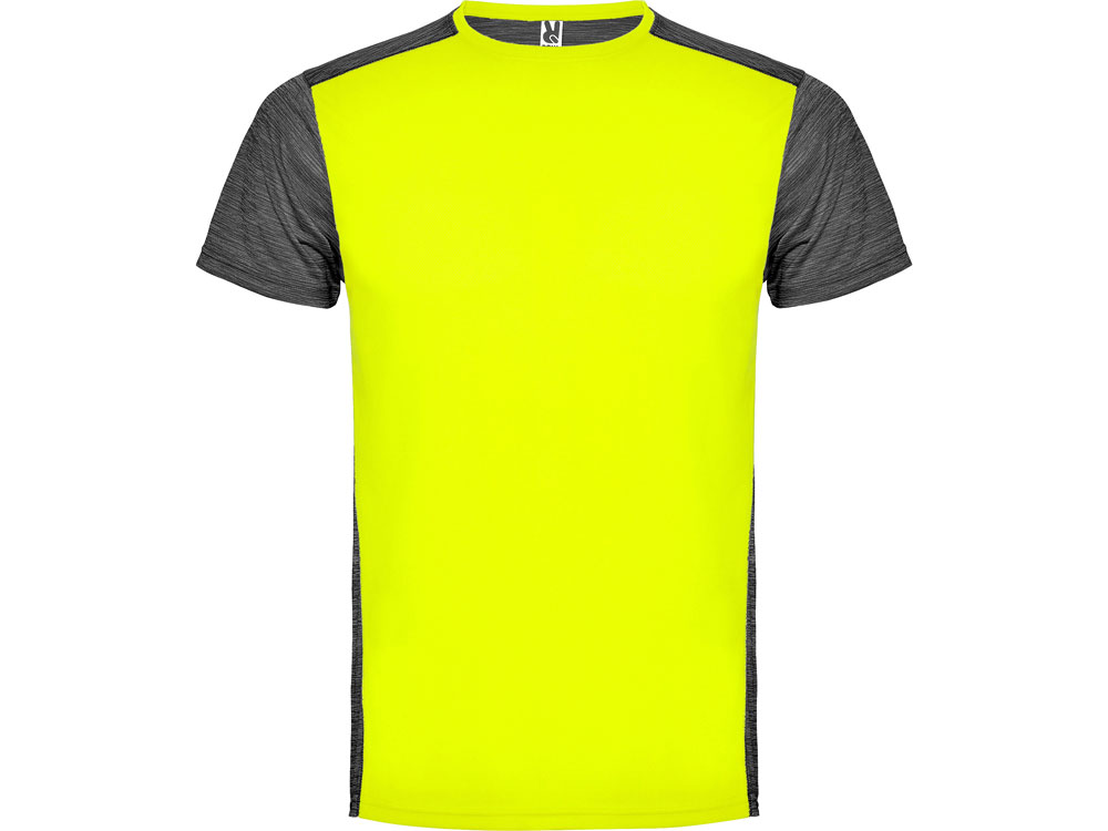Спортивная футболка Zolder мужская, неоновый желтый/черный меланж-0