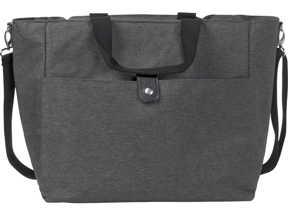 Сумка-холодильник Fabrizio со штопором, серый/черный-2