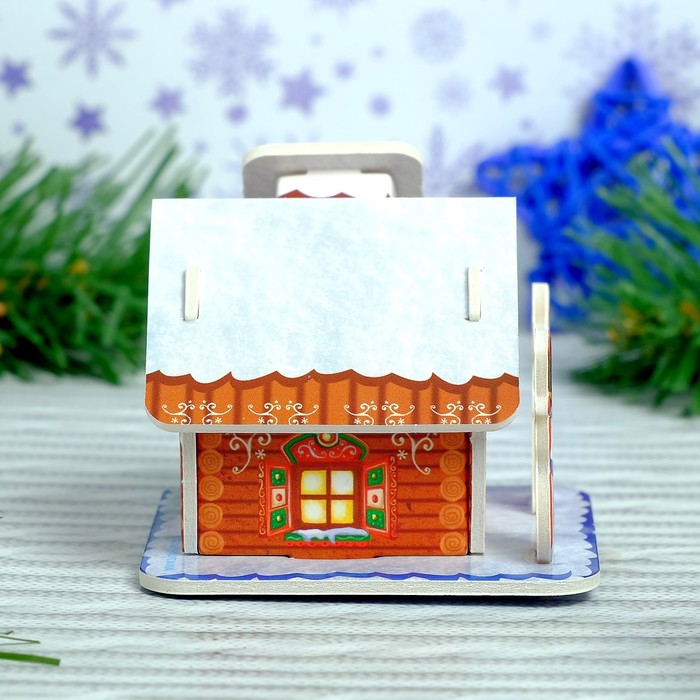 Конструктор фигурки&amp;quot;Дом деда мороза&amp;quot; 3Д   3564567, Коричневый-2