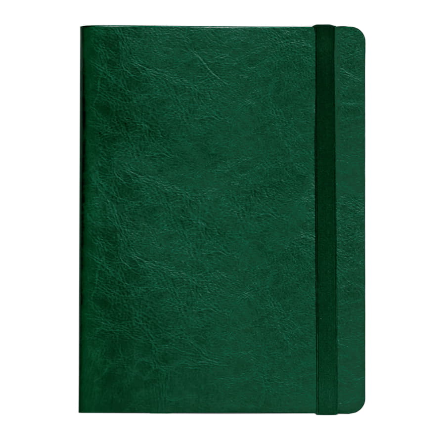 Ежедневник недатированный Boomer, А5,  темно-зеленый, кремовый блок в линейку, без обреза, темно-зелёный-1