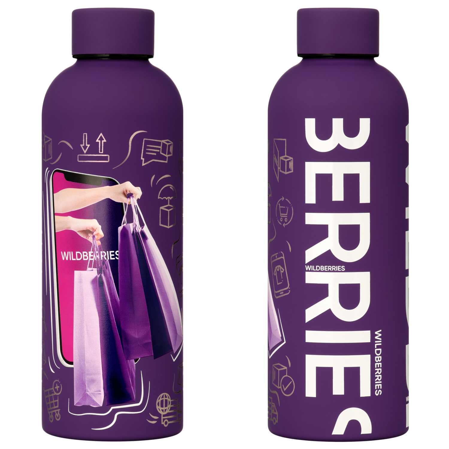 Термобутылка вакуумная герметичная Prima, фиолетовая-3