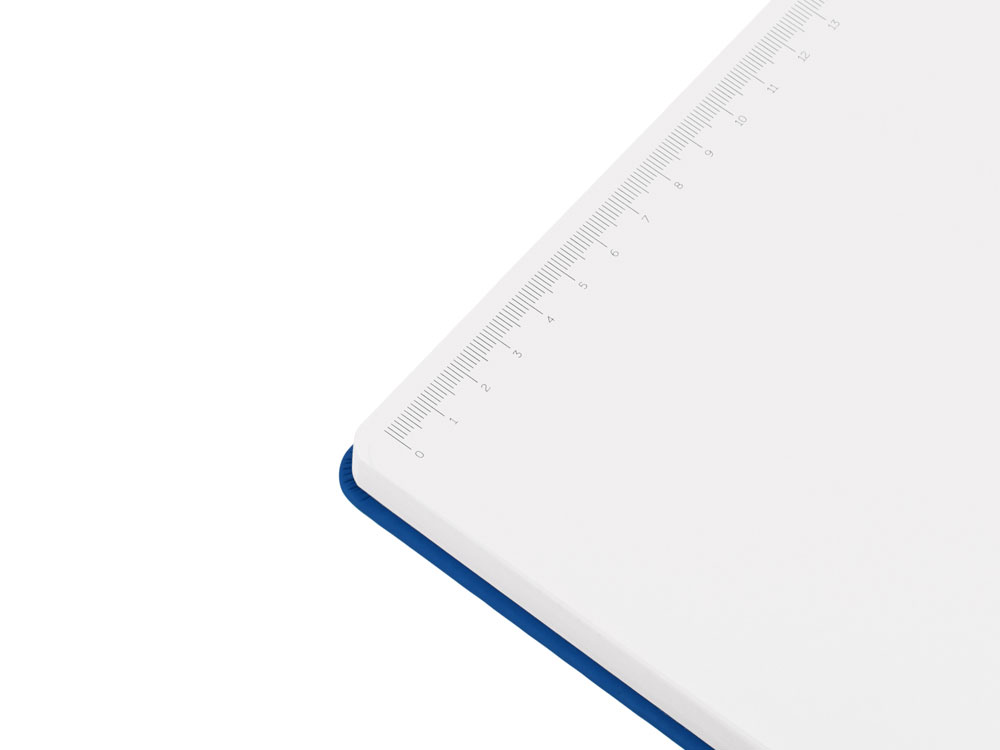 Бизнес-блокнот C2 софт-тач, твердая обложка, 128 листов, синий-4