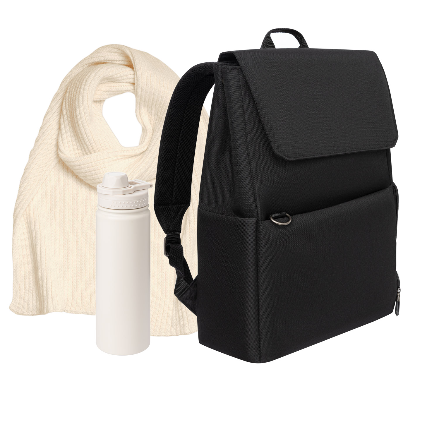 Подарочный набор Марко (Marco), бежевый (шарф, термобутылка, рюкзак)-0