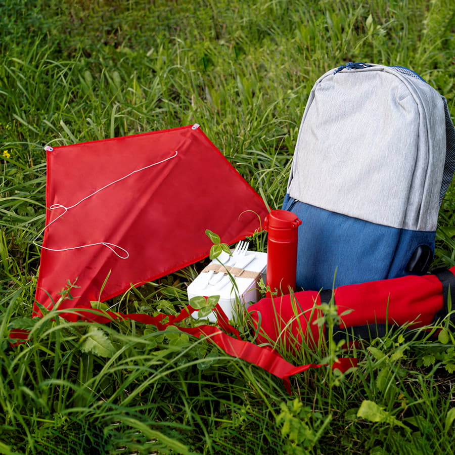 Воздушный змей "РОМБ", ярко-красный-3