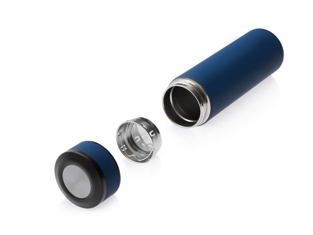 Вакуумный термос Vacuum Flask C1, soft touch, 420мл, темно-синий-3