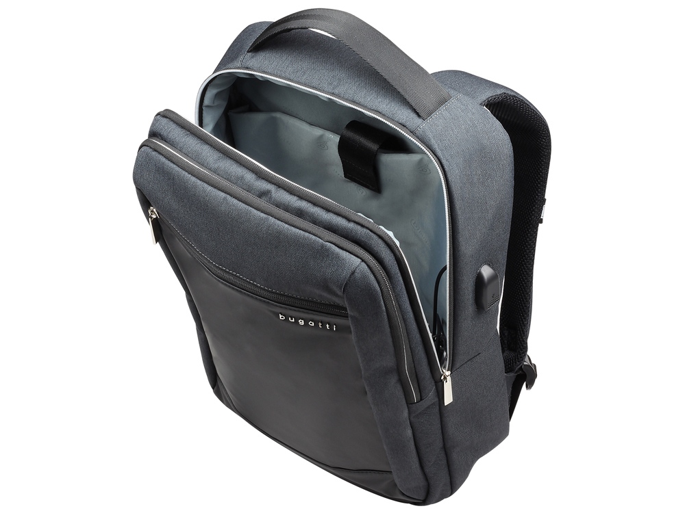 Рюкзак мужской BUGATTI Sera 15'', антрацитовый, полиэстер, 32х12х46 см, 16 л-2