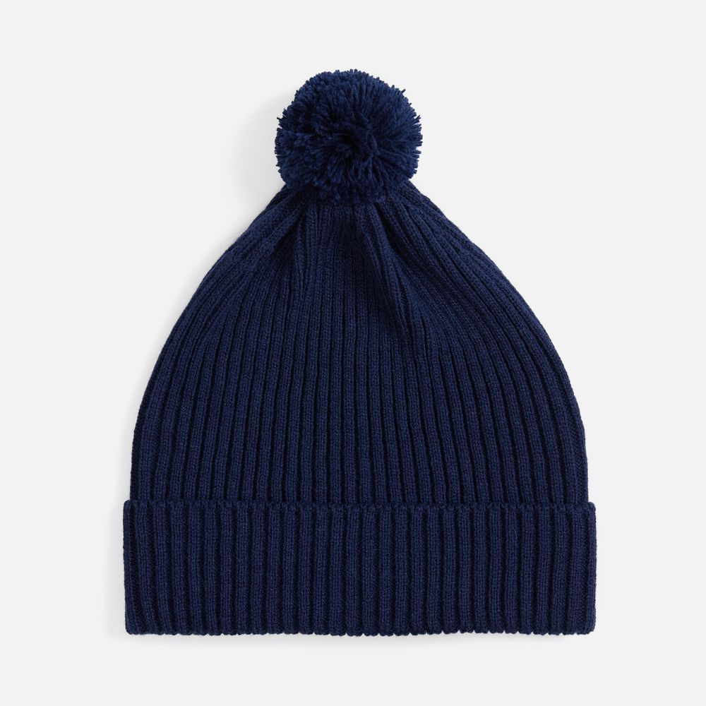 Шапка Catch Match с помпоном, темно-синяя-0