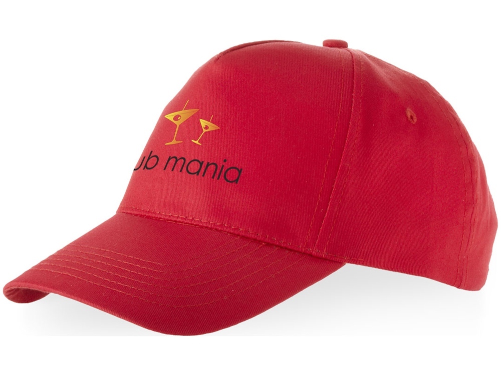 Бейсболка Memphis 5-ти панельная 165 гр, красный-6