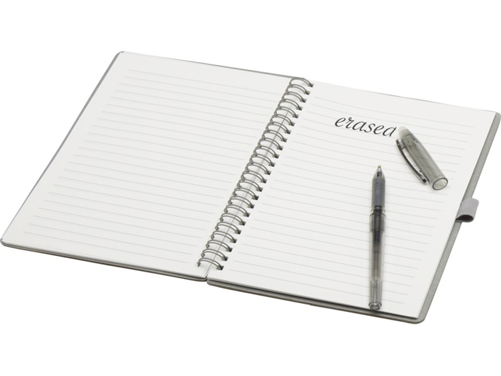 Slate многоразовый набор из блокнота в мягкой обложке и ручки - Серый-5