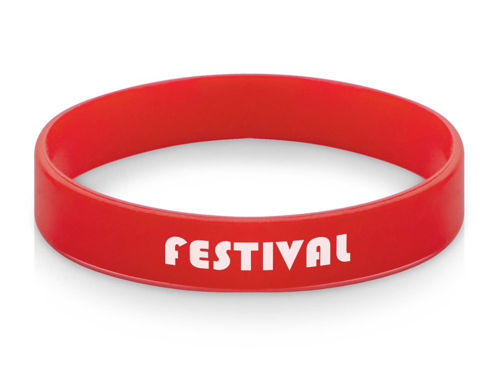 Силиконовый браслет Forest 202*12 мм, красный-0