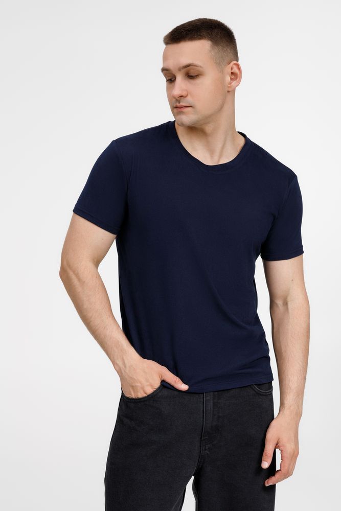 Футболка унисекс Senti, темно-синяя-1