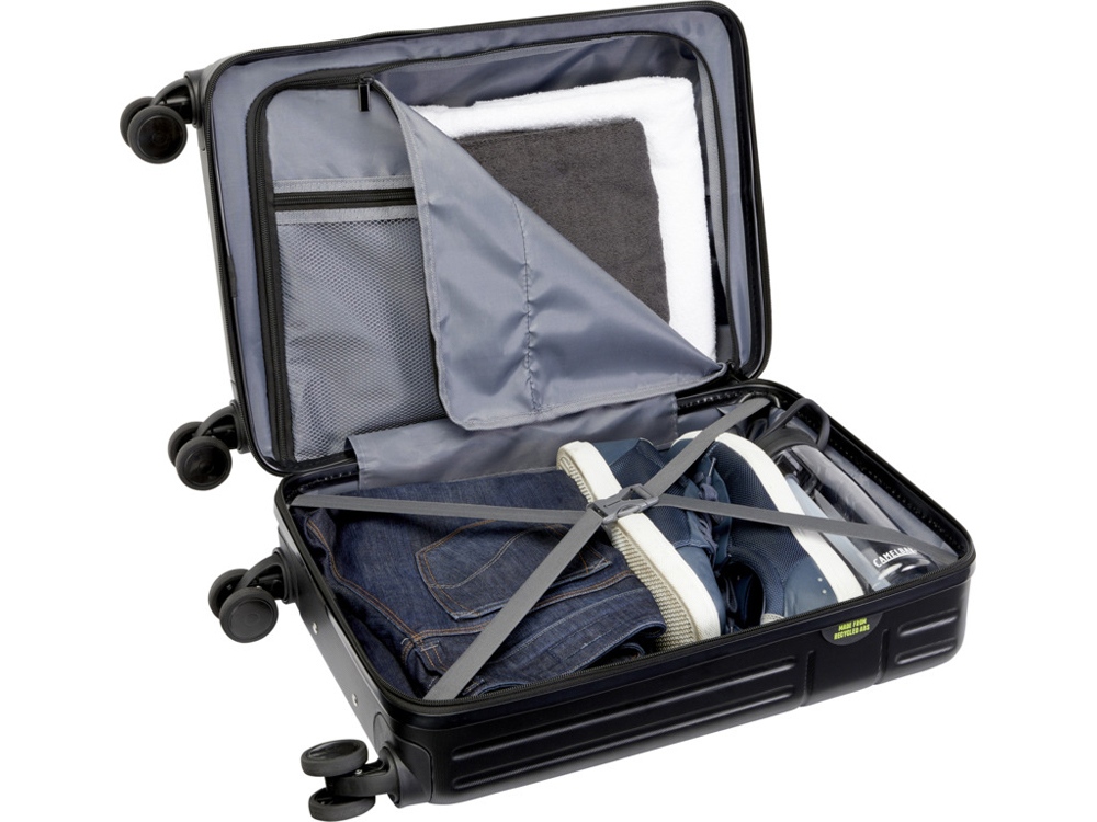 Чемодан на колесах Rover из материалов, переработанных согласно стандарту GRS, 40 л - Черный-4