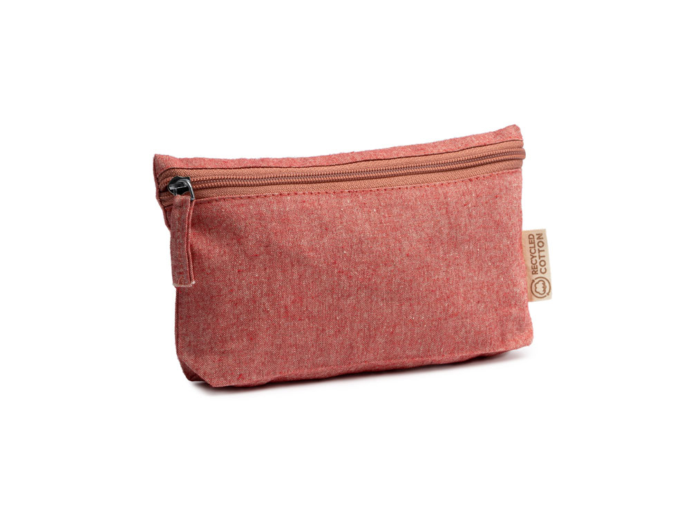 Универсальная косметичка REMO из переработанного хлопка, красный-0