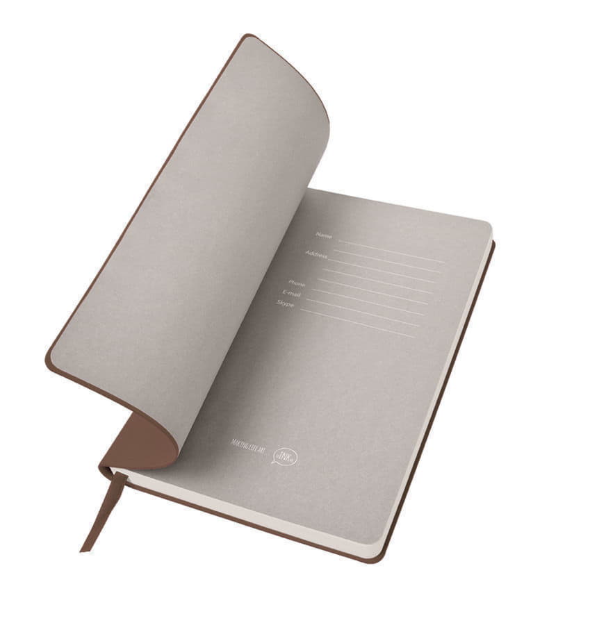 Бизнес-блокнот BIGGY, формат B5,  в клетку, коричневый-3