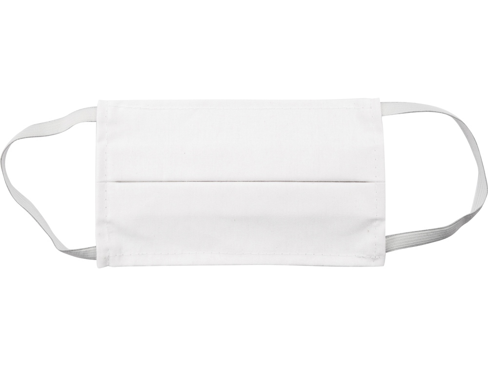 Маска для лица многоразовая из хлопка, белый-5